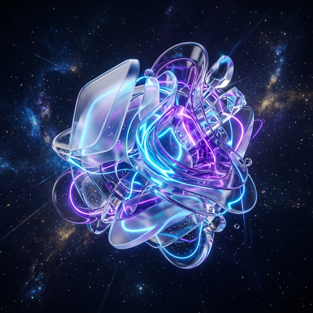 Abstract 3D Shape Floating