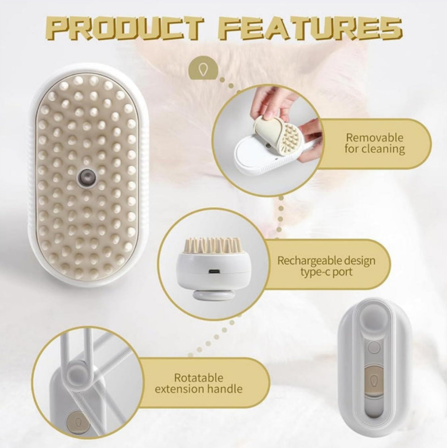 Afero zikoo™ GlideGroom Steam Brush